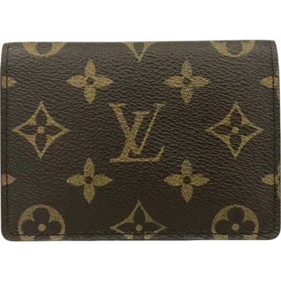 409176AX (G2) Louis Vuitton Wallet Porte 2 Cartes Brown Monogram - Picture 1 of 9